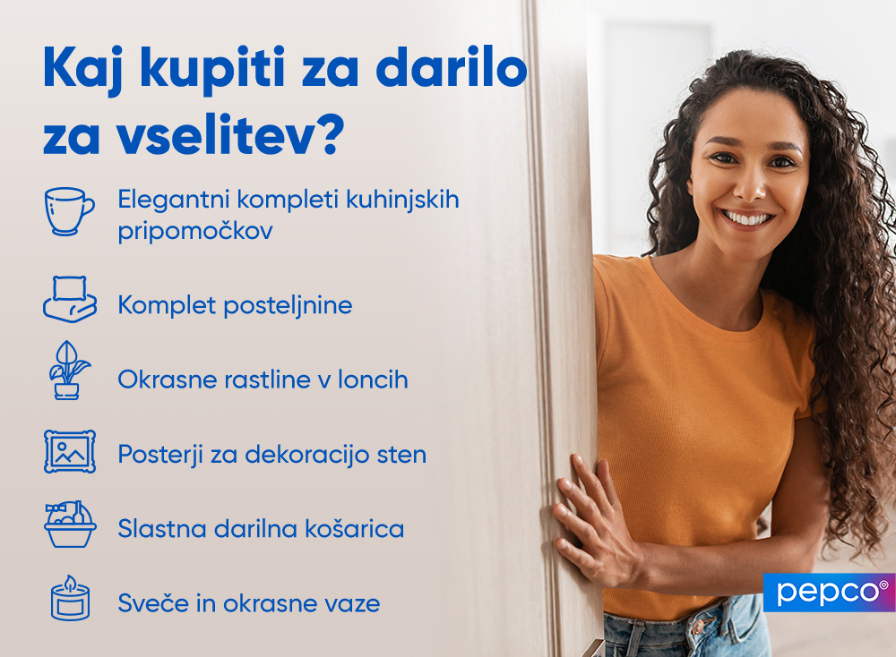 Infografika Pepco o darilu za vselitev