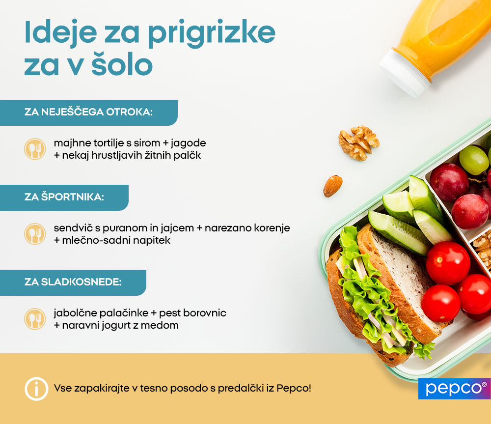 Ideje za prigrizke za v šolo 
