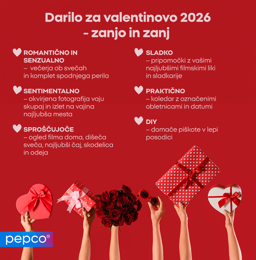 Darilo za valentinovo 2026 - zanjo in zanj 